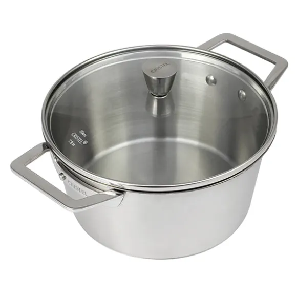 Faitout inox avec couvercle 1826 24 cm 4,3 L Cristel