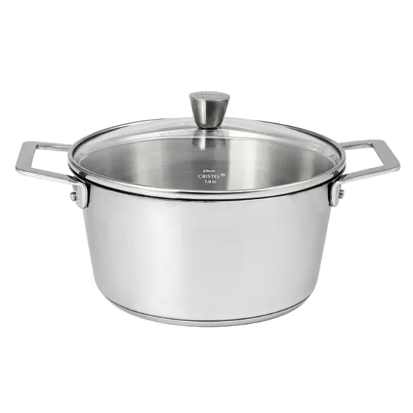 Faitout inox avec couvercle 1826 24 cm 4,3 L Cristel