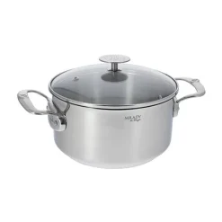 Faitout inox Milady avec couvercle en verre 20 cm 3 L De Buyer