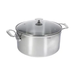 Faitout inox Milady avec couvercle en verre 28 cm 8 L De Buyer