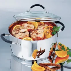 Faitout inox Rapid Cook avec couvercle 24 cm 5 L Mathon