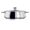 Faitout ovale Superchef 30 cm avec couvercle en verre et grille Inoxriv