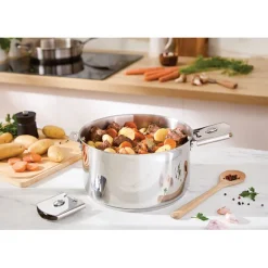 Faitout tout inox Clips’Inox sans manche 24 cm 5,9 L Mathon