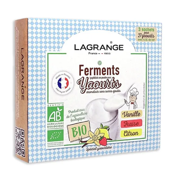 Ferments aromatisés Vanille Fraise Citron Lagrange
