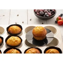 Feuille de cuisson antiadhésive moule muffins set de 12 NoStik