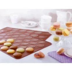 Flexi' Plaque silicone 36 coques macarons Mathon