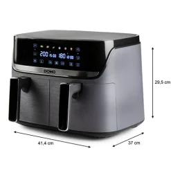 Friteuse à air chaud à doubles compartiments Double Fry Zone 8 L 2850 W DO552FR Domo