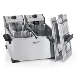 Friteuse inox double cuve 7 L 4000 W KCPFR70X Kitchen Chef Professional