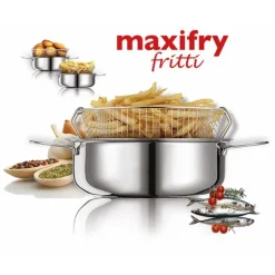 Friteuse traditionnelle en inox avec panier Eatitaly Maxifry 26 cm Inoxriv