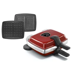 Gaufrier électrique 2 plaques Super 2 Antiadhésif rouge 1000 W Lagrange