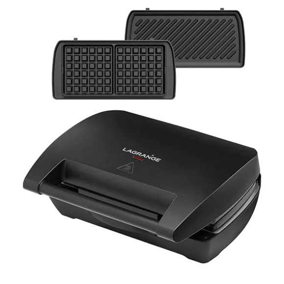 Gaufrier Mini Maxi panini et gaufres 900 W noir Lagrange