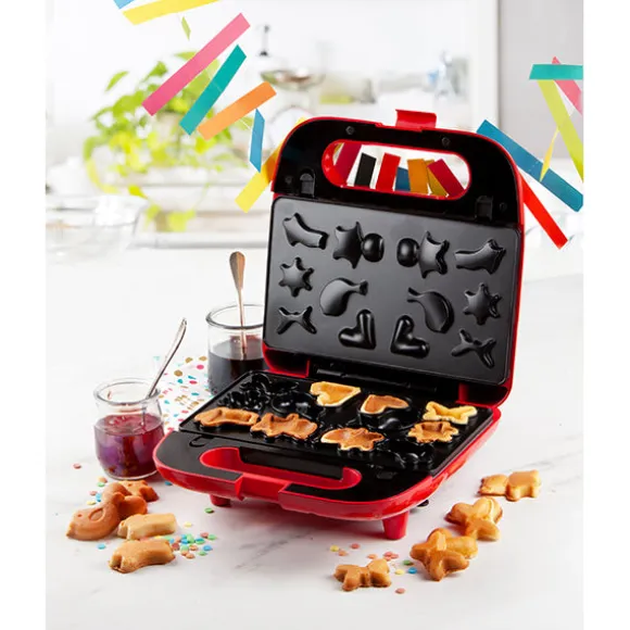 Gaufrier multifonctions 5 plaques 750 W Snack Party rouge Domo
