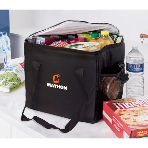 Glacière souple isotherme 3 anses 50 L coloris noir Mathon