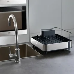 Égouttoir à vaisselle extensible avec bec verseur Gris Joseph Joseph