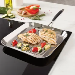 Grill carré tout inox Excell'Inox 26 cm Mathon