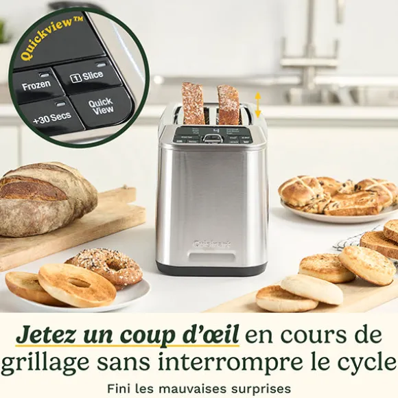 Grille-pain 2 fentes automatique en inox Smart Elite Collection 1000 W CPT525E Cuisinart
