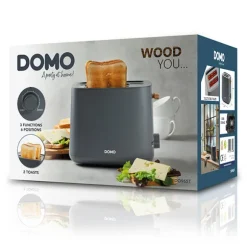Grille-pain gris mat 1000 W Domo