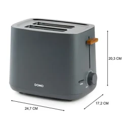 Grille-pain gris mat 1000 W Domo