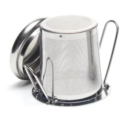 Infuseur à thé avec poignées pliables et support inox Mathon