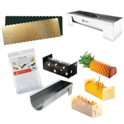 Kit gouttière à bûche démontable avec 4 feuilles de transfert décors et 5 supports
