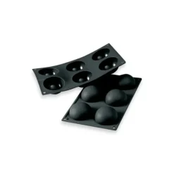 Kit moule silicone 6 demi-sphères + 6 cercles à tarte Patisse