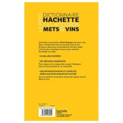 Livre Le petit dictionnaire Mets et vins Hachette pratique