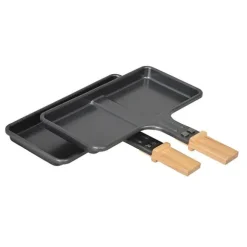 Lot appareil à raclette et appareil à fondue en bois Kitchen Chef Professional