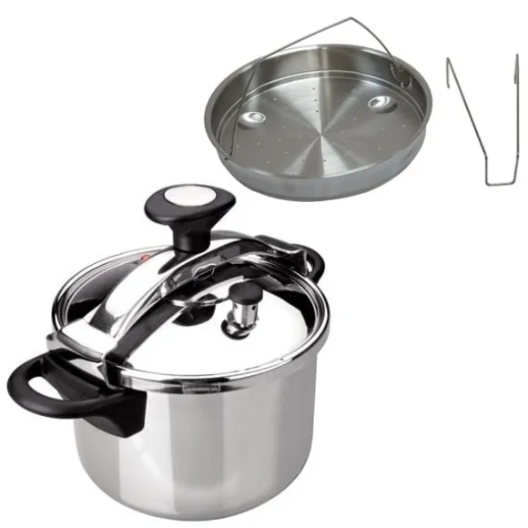 Lot autocuiseur classique 8 L et panier vapeur Lacor