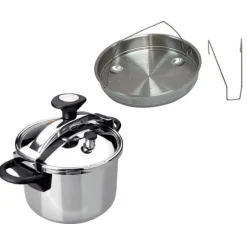 Lot autocuiseur classique 6 L et panier vapeur Lacor