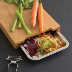 Lot bac à compost et planche à découper avec bac amovible Mathon