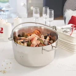 Lot bassine à confiture inox 30 cm et entonnoir 14 cm Mathon