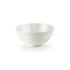 Lot 4 bols en céramique Jardin White 16 cm 0,70 L Ibili