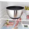 Lot 6 bols en inox gradués avec base silicone 10,5 à 24 cm Mathon