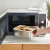 Lot 5 boîtes de conservation en inox avec couvercles en verre 450, 900, 1500, 1700, 2400 ml compatibles micro-ondes Mathon