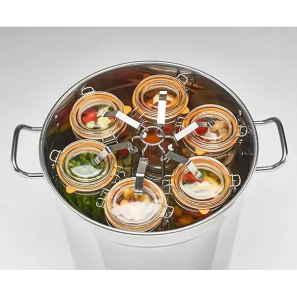 Lot bouilleur en inox 12 bocaux 37 L Guillouard et thermomètre digital à déclenchement automatique avec tige inox 25 cm Nogent