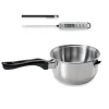 Lot casserole bain-marie inox et thermomètre digital de cuisine à sonde Mathon