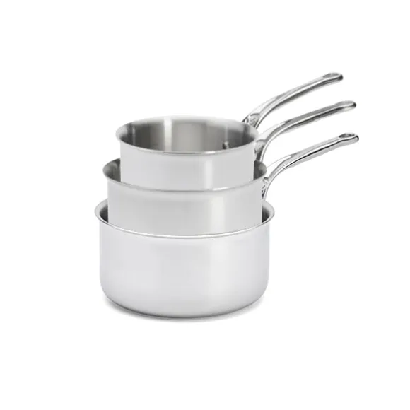 Lot 3 casseroles inox Affinity 16, 18 et 20 cm De Buyer