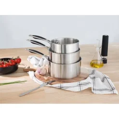 Lot 3 casseroles inox Excell'Inox 16, 18 et 20 cm Mathon