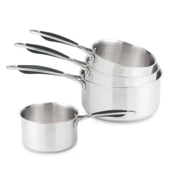 Lot 4 casseroles inox Excell'Inox 14, 16, 18 et 20 cm Mathon