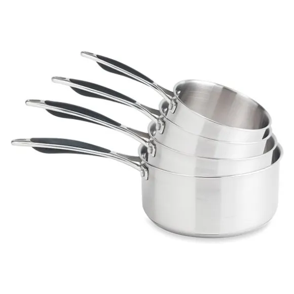 Lot 4 casseroles inox Excell'Inox 14, 16, 18 et 20 cm Mathon