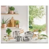 Lot 3 casseroles inox manche bois Natural’Inox 16, 18 et 20 cm Mathon