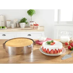 Lot cercle et rectangle à gâteau extensibles Mathon