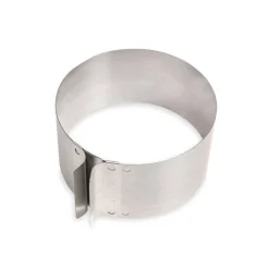 Lot cercle extensible en inox et rouleau bandes pour cercles 8 cm