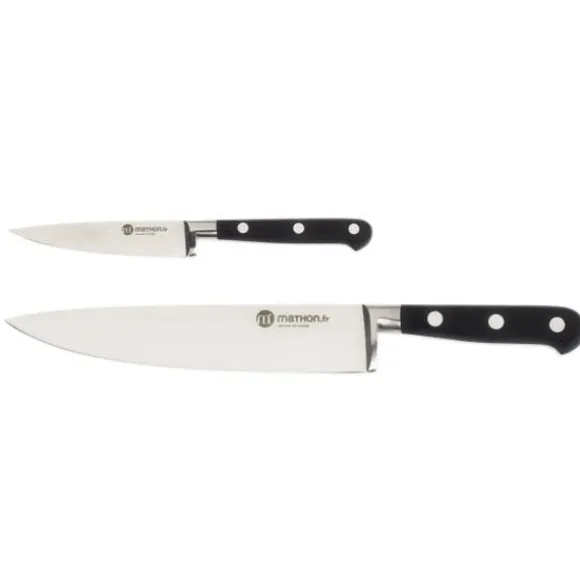 Lot Couteau Office 10 cm + Chef 20 cm Mathon