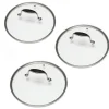 Lot 3 couvercles en verre Excell'Inox 16, 18 et 20 cm Mathon