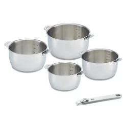 Lot de 4 casseroles Select et poignée amovible grise Beka