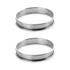 Lot de 2 cercles à tartelettes rond en inox 10 cm Lacor