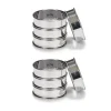Lot de 8 cercles à tartes en inox 8cm Patisse