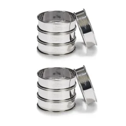 Lot de 8 cercles à tartes en inox 8cm Patisse