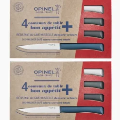 Lot de 2 coffrets 4 couteaux de table Tempête Opinel